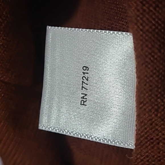 JoS A Bank Traveler Men's L Rust Merino wool Sweater Qtr zip Henley quiet luxury - Picture 11 of 14